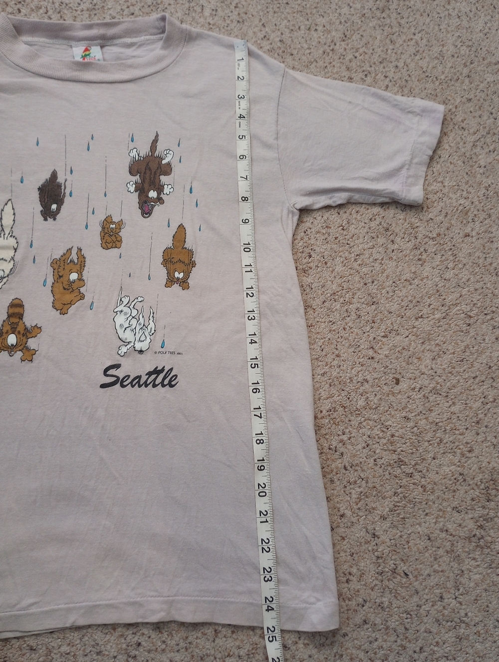 Vintage Single Stitch Seattle Raining Cats And Dogs Shirt - Picture 8 of 10